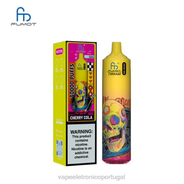 Vape Recarregável - Fumot Tornado 30k música cola de cereja L0TZ8