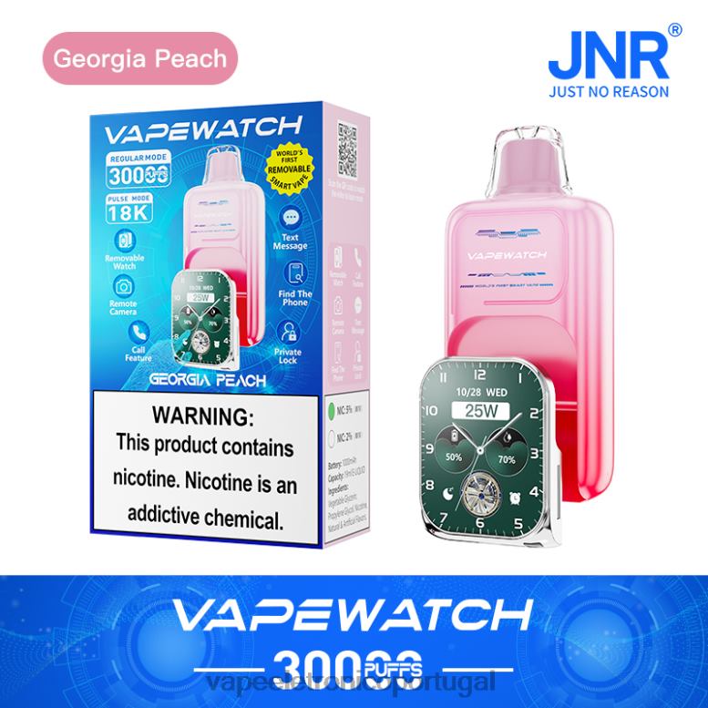 Vape Recarregável T60HV3 JNR relógio vaporizador Geórgia pêssego