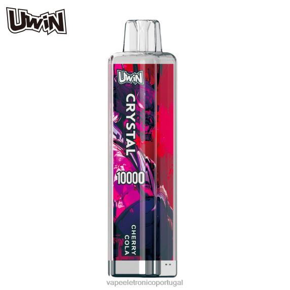 Vape Recarregável - UWIN CRYSTAL 10.000 vapores descartáveis cola de cereja DHT2613