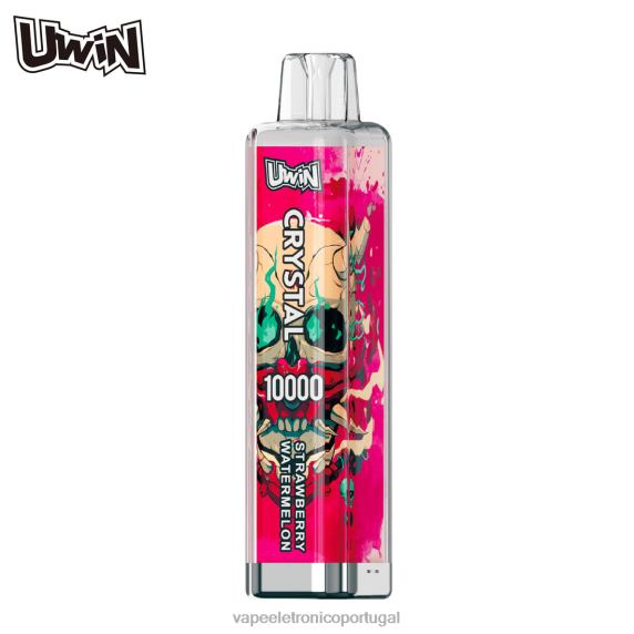 Vape Recarregável - UWIN CRYSTAL 10.000 vapores descartáveis melancia morango DHT263