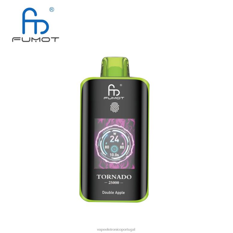 Líquidos Vape Portugal - Fumot Tornado 25.000 vapores descartáveis maçã dupla 62X4V5