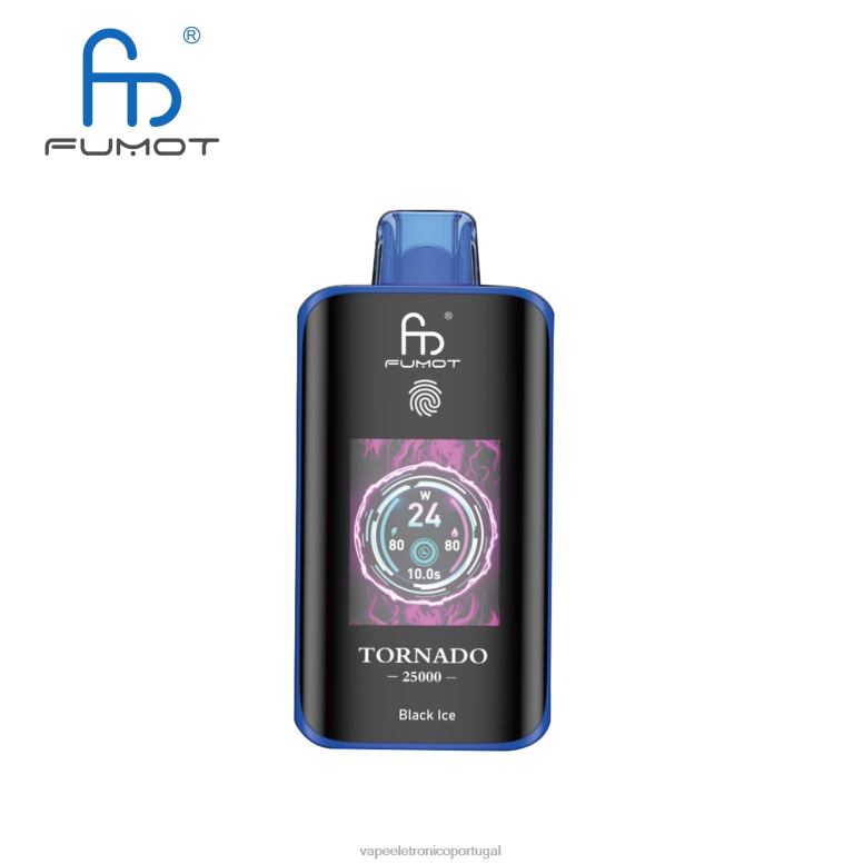 Vape Descartavel - Fumot Tornado 25.000 vapores descartáveis gelo preto 62X4V2