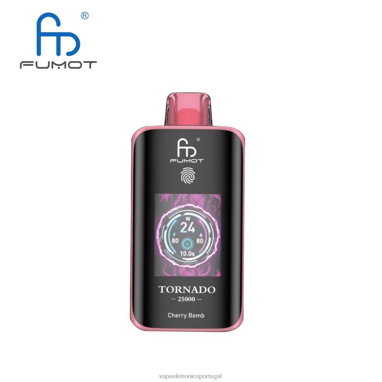 Vape Eletronico - Fumot Tornado 25.000 vapores descartáveis bomba de cereja 62X4V4