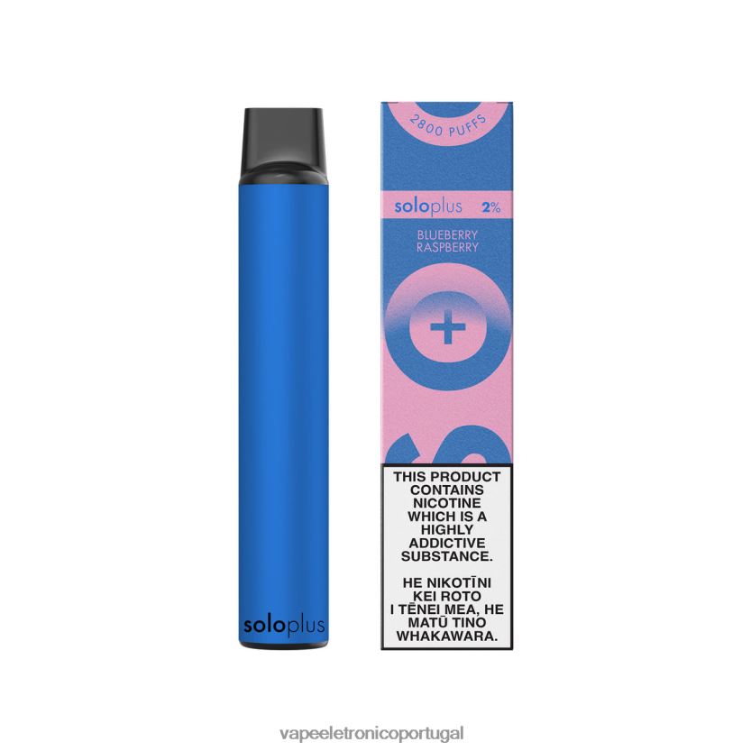 Vape Eletronico - Solo Plus coleção paraíso vape descartável framboesa mirtilo BX28RB39