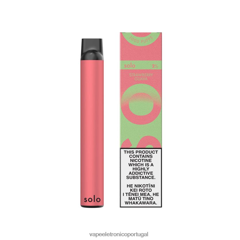 Vape Portugal - Solo coleção paraíso vape descartável goiaba morango BX28RB21
