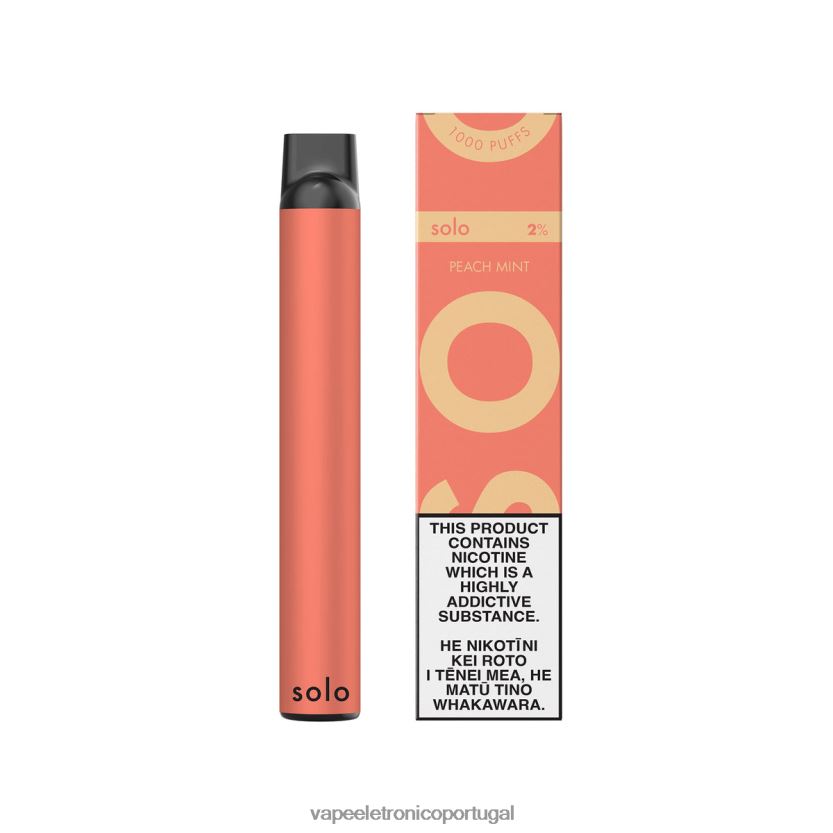 Vape Portugal - Solo vaporizador descartável hortelã pêssego BX28RB6