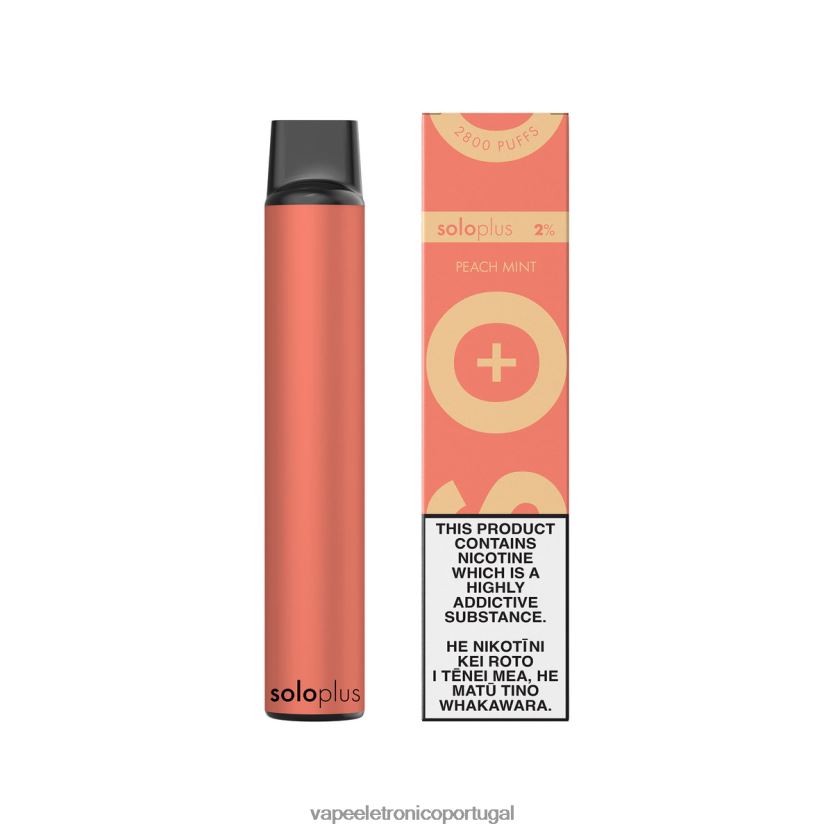 Vape Recarregável - Solo Plus vaporizador descartável hortelã pêssego BX28RB23