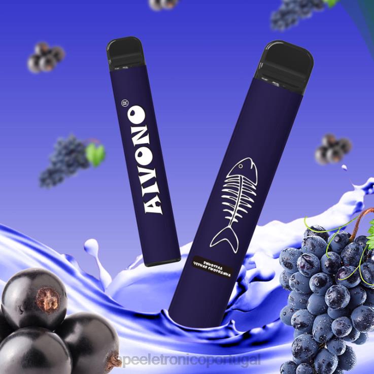 Vape Eletronico - Aivono AIM FISHBONE 600 groselha preta DD0P8284