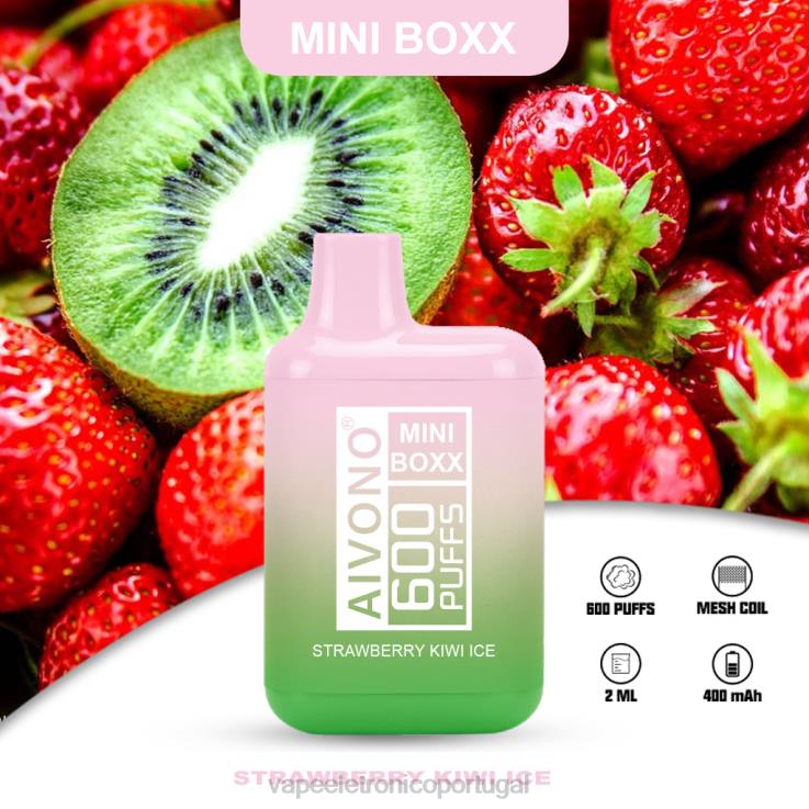 Vape Eletronico - Aivono AIM MINI BOXX 600 gelo de morango e kiwi DD0P8234