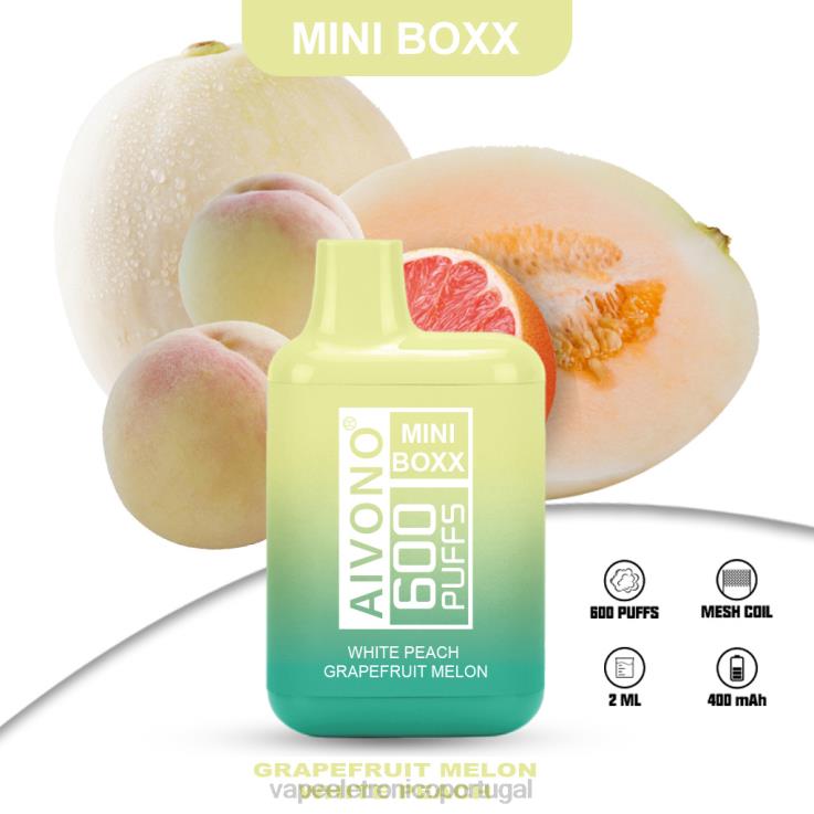 Vape Portugal - Aivono AIM MINI BOXX 600 melão toranja pêssego branco DD0P8241