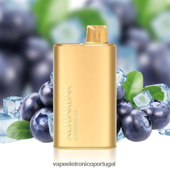 Alibarbar Rich 8.000 vapores descartáveis gelo de mirtilo 46DN0X3 - Vape Recarregável