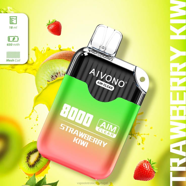 Líquidos Vape Portugal - Aivono AIM CLEAR 8.000 kiwi morango DD0P8210