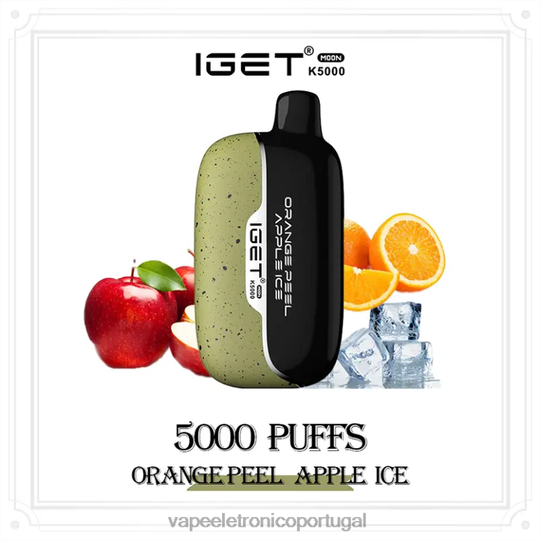 Líquidos Vape Portugal - IGET Moon k5000 gelo de maçã com casca de laranja BP42415