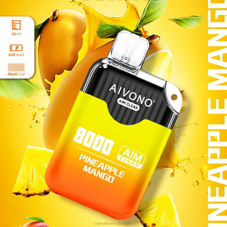 Vape Eletronico - Aivono AIM CLEAR 8.000 manga abacaxi DD0P8209