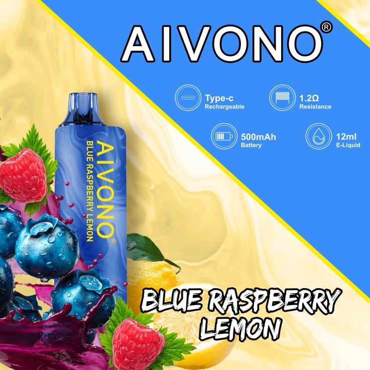 Vape Eletronico - Aivono AIM GUN 7.000 mirtilo framboesa limão DD0P8109