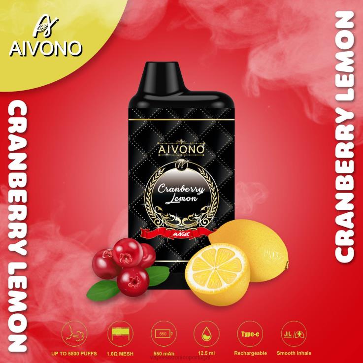 Vape Eletronico - Aivono AIM MAGIC cigarro de caixa de 5800 bocas limão DD0P889