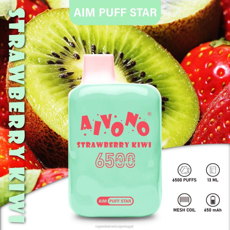 Vape Eletronico - Aivono AIM PUFF STAR 6500 kiwi morango DD0P8294