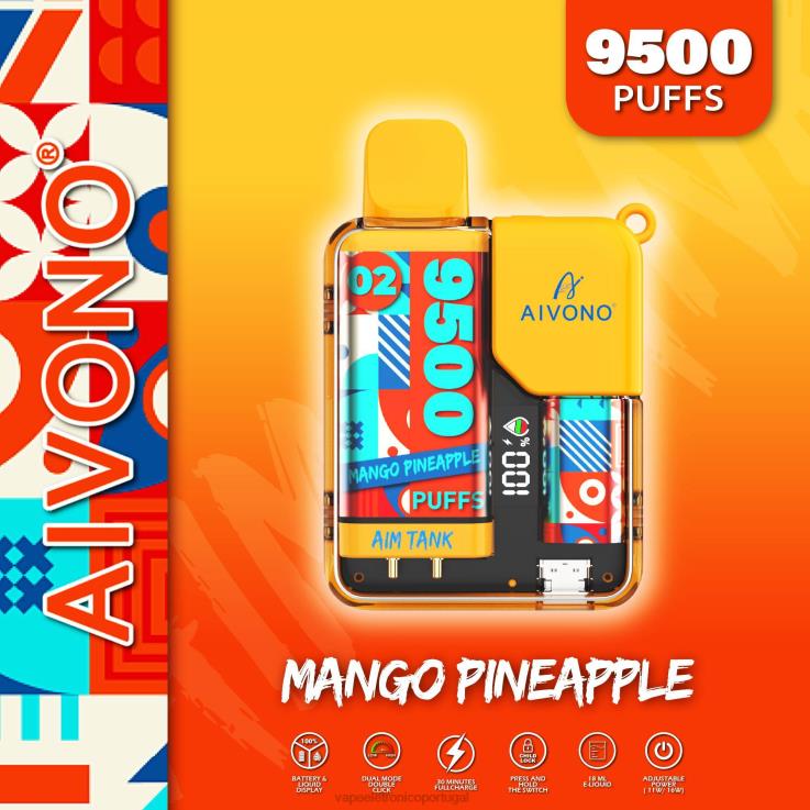 Vape Eletronico - Aivono AIM TANK 9500 abacaxi manga DD0P834