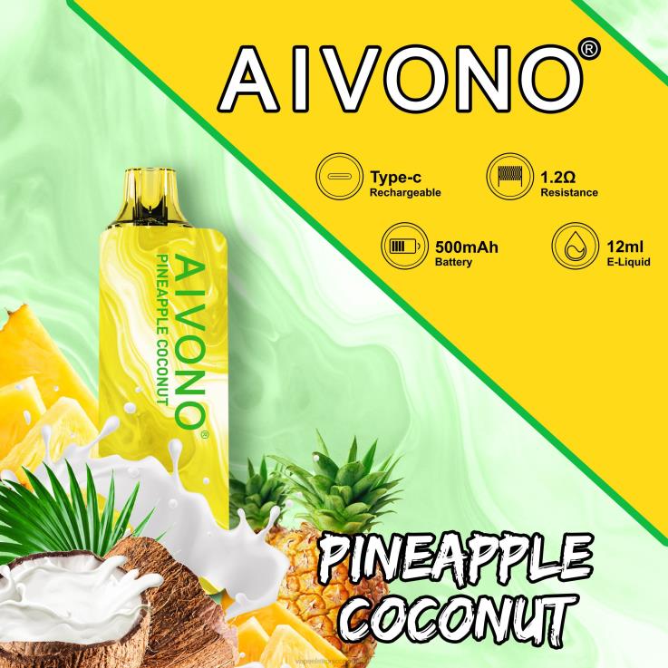 Vape Portugal - Aivono AIM GUN 7.000 coco abacaxi DD0P8106