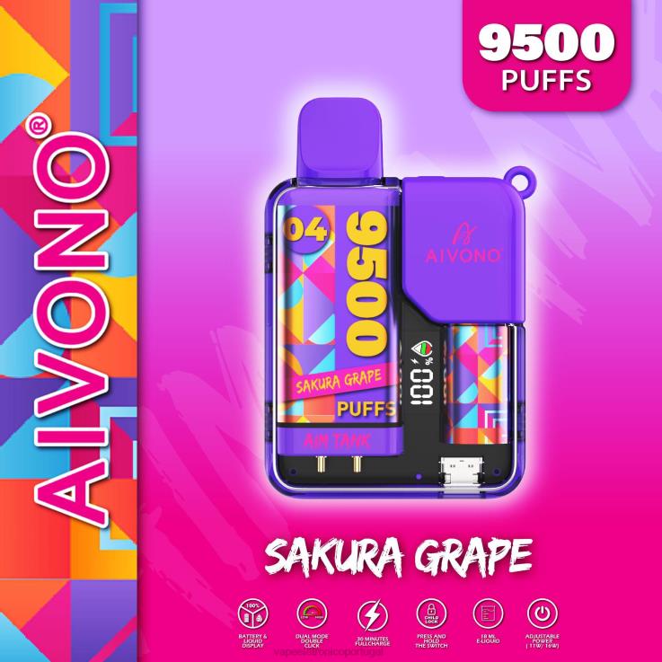 Vape Portugal - Aivono AIM TANK 9500 uva sakura DD0P836