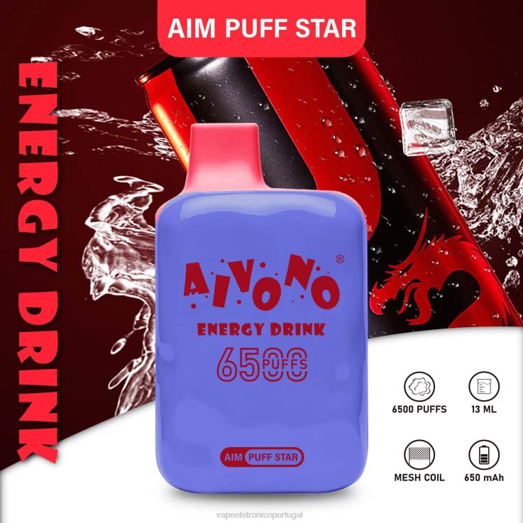 Vape Recarregável - Aivono AIM PUFF STAR 6500 bebida energética DD0P8293