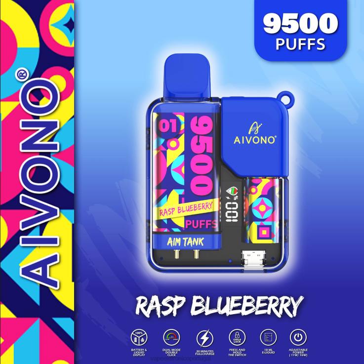 Vape Recarregável - Aivono AIM TANK 9500 framboesa, mirtilo DD0P833