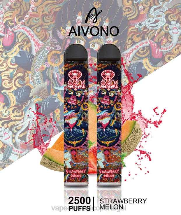 Líquidos Vape Portugal - Aivono AIM SNAKE 2500 melão morango DD0P8320