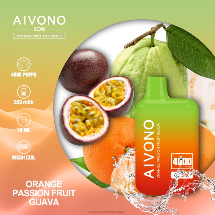 Vape Descartavel - Aivono AIM BOXX 4000 goiaba laranja maracujá DD0P8212