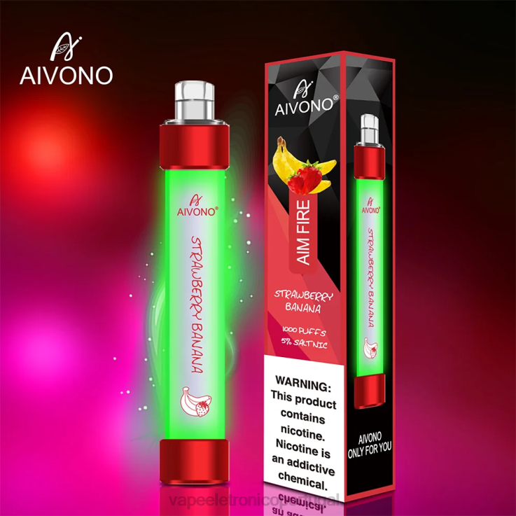 Vape Descartavel - Aivono AIM FIRE 1000 banana morango DD0P8332