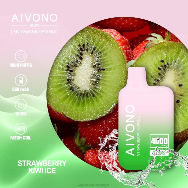 Vape Eletronico - Aivono AIM BOXX 4000 gelo de morango e kiwi DD0P8229