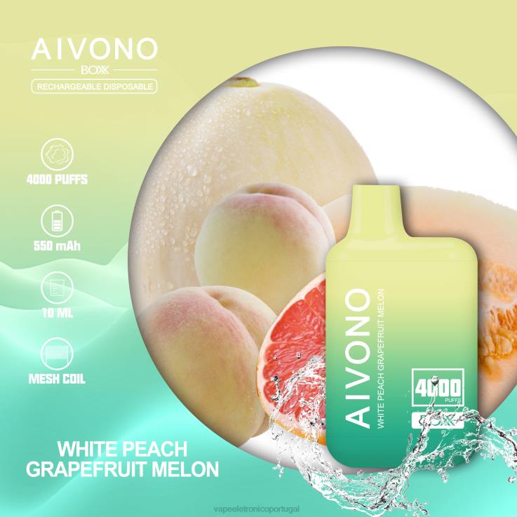 Vape Eletronico - Aivono AIM BOXX 4000 melão toranja pêssego branco DD0P8224