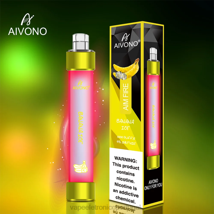 Vape Eletronico - Aivono AIM FIRE 1000 gelo de banana DD0P8324