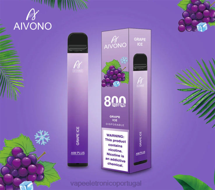 Vape Eletronico - Aivono AIM PLUS 800 gelo de uva DD0P8179