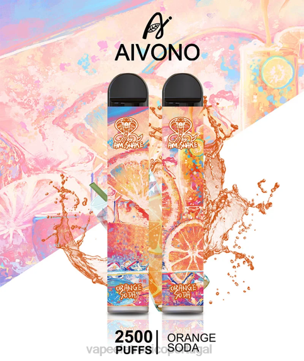Vape Eletronico - Aivono AIM SNAKE 2500 refrigerante de laranja DD0P8314
