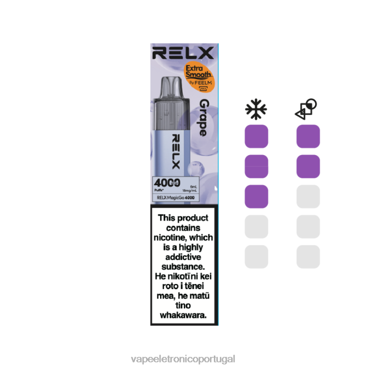 Vape Portugal - RELX MagicGo 4000 vapores descartáveis uva 88V2Z6