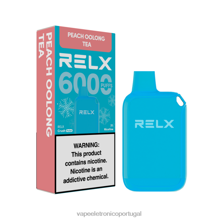 Líquidos Vape Portugal - RELX Crush Pocket 6000 gelado chá oolong de pêssego 88V2Z10
