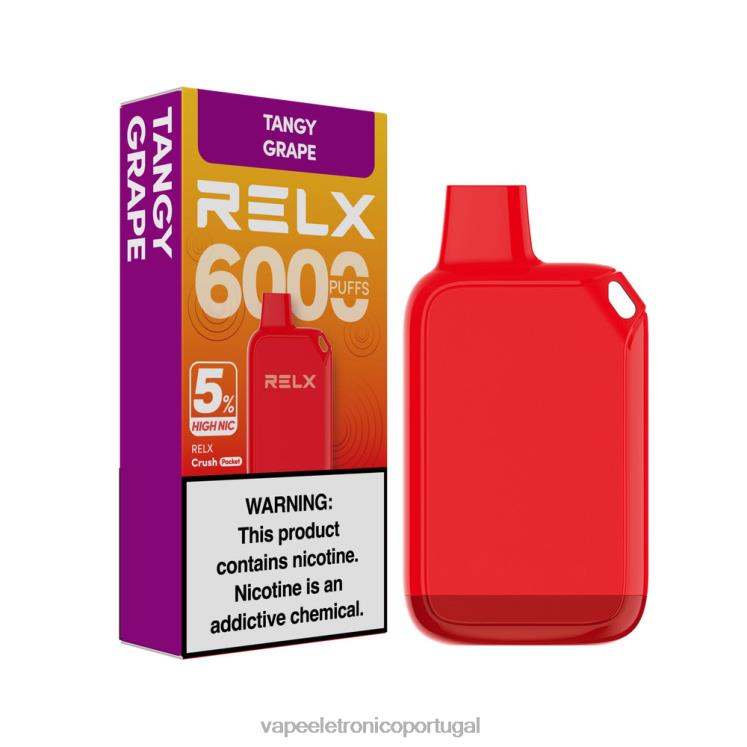 Vape Descartavel - RELX Crush Pocket 6000 5% de alta frequência uva picante 88V2Z27