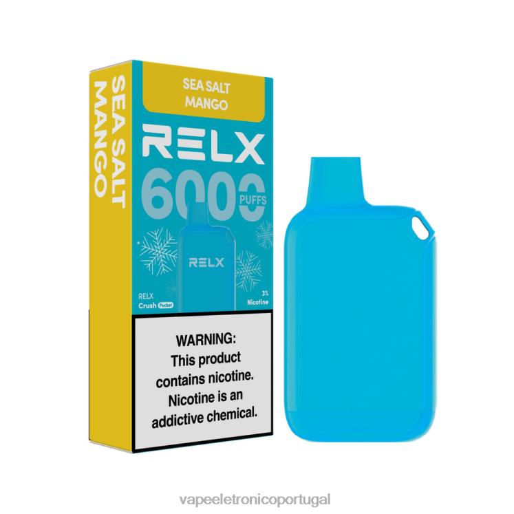 Vape Recarregável - RELX Crush Pocket 6000 gelado manga sal marinho 88V2Z13